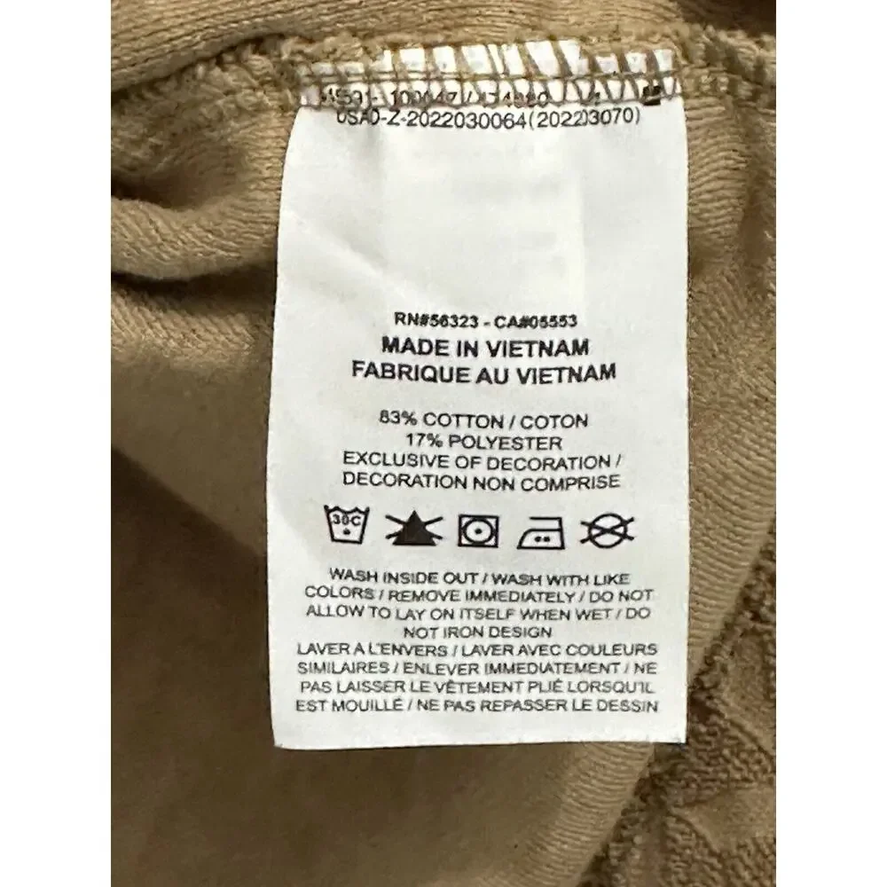 Nike Sportswear Everyday Modern Allover Boxy Top Camel Size Large Cheveron